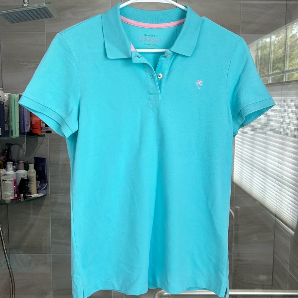 Lilly Pulitzer | Resort Fit Blue Polo